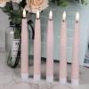imageEldnacele Christmas Taper Flameless Candles with Remote and Timer Battery Operated Hand Painting Snowman 3D Wick Flickering Real Wax LED Candles Tabletop Holiday Xmas Decorations 2Pcs079quot114quot6 Pack Pink Short
