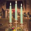 imageEldnacele Christmas Taper Flameless Candles with Remote and Timer Battery Operated Hand Painting Snowman 3D Wick Flickering Real Wax LED Candles Tabletop Holiday Xmas Decorations 2Pcs079quot114quot6 Pack Green Short
