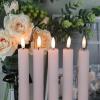 imageEldnacele Christmas Taper Flameless Candles with Remote and Timer Battery Operated Hand Painting Snowman 3D Wick Flickering Real Wax LED Candles Tabletop Holiday Xmas Decorations 2Pcs079quot114quot6 Pack Pink