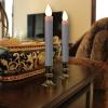 imageEldnacele 8 Pcs Flameless Window Taper Candles with Gold Holder and Suction Cups LED Battery Operated Flickering Electric Candles Remote and Timer Candlestick Christmas Home Wedding Dcor 9 Inch