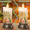 imageEldnacele Christmas Music Snow Globe Lantern with 6H Timer Battery Operated ampamp USB Powered Lighted Snowman Family Singing Snow Globe Candle Lamp Spinning Water Glitters Xmas Holiday DecorSanta Christmas Tree