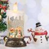 imageEldnacele Christmas Music Snow Globe Lantern with 6H Timer Battery Operated ampamp USB Powered Lighted Snowman Family Singing Snow Globe Candle Lamp Spinning Water Glitters Xmas Holiday DecorSnowman Sleigh Deer