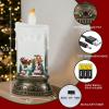 imageEldnacele Christmas Music Snow Globe Lantern with 6H Timer Battery Operated ampamp USB Powered Lighted Snowman Family Singing Snow Globe Candle Lamp Spinning Water Glitters Xmas Holiday DecorSnowman Sleigh Deer