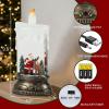 imageEldnacele Christmas Music Snow Globe Lantern with 6H Timer Battery Operated ampamp USB Powered Lighted Snowman Family Singing Snow Globe Candle Lamp Spinning Water Glitters Xmas Holiday DecorSanta Claus Reindeer