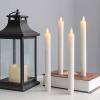 imageEldnacele Flameless Flickering Taper Candles with Remote and Timer Window Candles Warm Real Wax Unscented 952 Pack Ivory for Home Wedding Party Christmas Decoration4 Pack Ivory