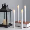 imageEldnacele Flameless Flickering Taper Candles with Remote and Timer Window Candles Warm Real Wax Unscented 952 Pack Ivory for Home Wedding Party Christmas Decoration4 Pack White