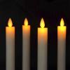 imageEldnacele Flameless Flickering Taper Candles with Remote and Timer Window Candles Warm Real Wax Unscented 952 Pack Ivory for Home Wedding Party Christmas Decoration4 Pack Ivory