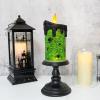 imageEldnacele Halloween Snow Globe Candles Lighted Lamp USB Powered Battery Operated Spooky Spinning Water Glittering Tornado Flameless Candles Skeleton Hand Holder Halloween Centerpiece DecorCastleASpider