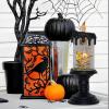 imageEldnacele Halloween Snow Globe Candles Lighted Lamp USB Powered Battery Operated Spooky Spinning Water Glittering Tornado Flameless Candles Skeleton Hand Holder Halloween Centerpiece DecorCastleCWitch