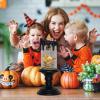 imageEldnacele Halloween Snow Globe Candles Lighted Lamp USB Powered Battery Operated Spooky Spinning Water Glittering Tornado Flameless Candles Skeleton Hand Holder Halloween Centerpiece DecorCastleCWitch
