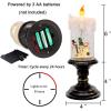 imageEldnacele Halloween Snow Globe Candles Lighted Lamp USB Powered Battery Operated Spooky Spinning Water Glittering Tornado Flameless Candles Skeleton Hand Holder Halloween Centerpiece DecorCastleCsanta