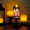 imageEldnacele Halloween Snow Globe Candles Lighted Lamp USB Powered Battery Operated Spooky Spinning Water Glittering Tornado Flameless Candles Skeleton Hand Holder Halloween Centerpiece DecorCastleAGhost