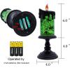 imageEldnacele Halloween Snow Globe Candles Lighted Lamp USB Powered Battery Operated Spooky Spinning Water Glittering Tornado Flameless Candles Skeleton Hand Holder Halloween Centerpiece DecorCastleASpider