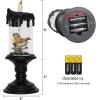 imageEldnacele Halloween Snow Globe Candles Lighted Lamp USB Powered Battery Operated Spooky Spinning Water Glittering Tornado Flameless Candles Skeleton Hand Holder Halloween Centerpiece DecorCastleCWitch