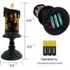 imageEldnacele Halloween Snow Globe Candles Lighted Lamp USB Powered Battery Operated Spooky Spinning Water Glittering Tornado Flameless Candles Skeleton Hand Holder Halloween Centerpiece DecorCastleACastle