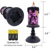 imageEldnacele Halloween Snow Globe Candles Lighted Lamp USB Powered Battery Operated Spooky Spinning Water Glittering Tornado Flameless Candles Skeleton Hand Holder Halloween Centerpiece DecorCastleAGhost