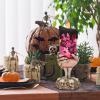 imageEldnacele Halloween Snow Globe Candles Lighted Lamp USB Powered Battery Operated Spooky Spinning Water Glittering Tornado Flameless Candles Skeleton Hand Holder Halloween Centerpiece DecorCastleBGhost Skeleton Hand Holder