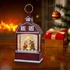 imageEldnacele Musical Snow Globe Lantern with Timer Lighted USBBattery Operated Swirling Singing Water Glittering Snow Globes Lamp for Adults and Kids Christmas Decoration CarRed Nativity