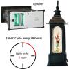 imageEldnacele Musical Snow Globe Lantern with Timer Lighted USBBattery Operated Swirling Singing Water Glittering Snow Globes Lamp for Adults and Kids Christmas Decoration CarSanta