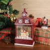 imageEldnacele Musical Snow Globe Lantern with Timer Lighted USBBattery Operated Swirling Singing Water Glittering Snow Globes Lamp for Adults and Kids Christmas Decoration CarRed Snowman