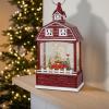 imageEldnacele Musical Snow Globe Lantern with Timer Lighted USBBattery Operated Swirling Singing Water Glittering Snow Globes Lamp for Adults and Kids Christmas Decoration CarRed Car