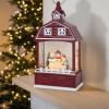 imageEldnacele Musical Snow Globe Lantern with Timer Lighted USBBattery Operated Swirling Singing Water Glittering Snow Globes Lamp for Adults and Kids Christmas Decoration CarRed Snowman