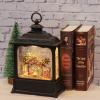 imageEldnacele Musical Snow Globe Lantern with Timer Lighted USBBattery Operated Swirling Singing Water Glittering Snow Globes Lamp for Adults and Kids Christmas Decoration CarNativity