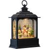 imageEldnacele Musical Snow Globe Lantern with Timer Lighted USBBattery Operated Swirling Singing Water Glittering Snow Globes Lamp for Adults and Kids Christmas Decoration CarSnowman
