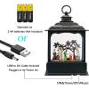 imageEldnacele Musical Snow Globe Lantern with Timer Lighted USBBattery Operated Swirling Singing Water Glittering Snow Globes Lamp for Adults and Kids Christmas Decoration CarNativity
