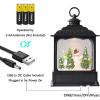 imageEldnacele Musical Snow Globe Lantern with Timer Lighted USBBattery Operated Swirling Singing Water Glittering Snow Globes Lamp for Adults and Kids Christmas Decoration CarSnowman