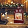 imageEldnacele Musical Snow Globe Lantern with Timer Lighted USBBattery Operated Swirling Singing Water Glittering Snow Globes Lamp for Adults and Kids Christmas Decoration CarRed Santa