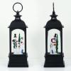 imageEldnacele Nativity Music Snow Globe Lantern with 6 Hour Timer Battery Operated ampamp USB Powered Singing Lighted Lamp Swirling Water Glittering Christmas Decoration Holiday Decor LanternBlack Snowman
