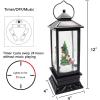 imageEldnacele Nativity Music Snow Globe Lantern with 6 Hour Timer Battery Operated ampamp USB Powered Singing Lighted Lamp Swirling Water Glittering Christmas Decoration Holiday Decor LanternSanta Sleigh