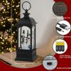 imageEldnacele Nativity Music Snow Globe Lantern with 6 Hour Timer Battery Operated ampamp USB Powered Singing Lighted Lamp Swirling Water Glittering Christmas Decoration Holiday Decor LanternBlack Snowman