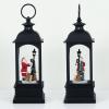 imageEldnacele Nativity Music Snow Globe Lantern with 6 Hour Timer Battery Operated ampamp USB Powered Singing Lighted Lamp Swirling Water Glittering Christmas Decoration Holiday Decor LanternBlack Santa