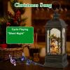 imageEldnacele Nativity Music Snow Globe Lantern with 6 Hour Timer Battery Operated ampamp USB Powered Singing Lighted Lamp Swirling Water Glittering Christmas Decoration Holiday Decor LanternBronze Nativity