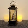 imageEldnacele Nativity Music Snow Globe Lantern with 6 Hour Timer Battery Operated ampamp USB Powered Singing Lighted Lamp Swirling Water Glittering Christmas Decoration Holiday Decor LanternSanta Sleigh