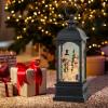 imageEldnacele Nativity Music Snow Globe Lantern with 6 Hour Timer Battery Operated ampamp USB Powered Singing Lighted Lamp Swirling Water Glittering Christmas Decoration Holiday Decor LanternBlack Snowman