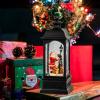 imageEldnacele Nativity Music Snow Globe Lantern with 6 Hour Timer Battery Operated ampamp USB Powered Singing Lighted Lamp Swirling Water Glittering Christmas Decoration Holiday Decor LanternBlack Santa