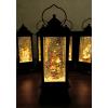 imageEldnacele Nativity Music Snow Globe Lantern with 6 Hour Timer Battery Operated ampamp USB Powered Singing Lighted Lamp Swirling Water Glittering Christmas Decoration Holiday Decor LanternCarolers
