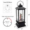 imageEldnacele Nativity Music Snow Globe Lantern with 6 Hour Timer Battery Operated ampamp USB Powered Singing Lighted Lamp Swirling Water Glittering Christmas Decoration Holiday Decor LanternCarolers