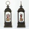 imageEldnacele Nativity Music Snow Globe Lantern with 6 Hour Timer Battery Operated ampamp USB Powered Singing Lighted Lamp Swirling Water Glittering Christmas Decoration Holiday Decor LanternBronze Angel
