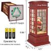 imageEldnacele Nativity Music Snow Globe Lantern with 6 Hour Timer Battery Operated ampamp USB Powered Singing Lighted Lamp Swirling Water Glittering Christmas Decoration Holiday Decor LanternPhone Booth