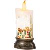 imageEldnacele Christmas Music Snow Globe Lantern with 6H Timer Battery Operated ampamp USB Powered Lighted Snowman Family Singing Snow Globe Candle Lamp Spinning Water Glitters Xmas Holiday DecorSnowman Sleigh Deer