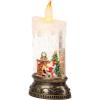 imageEldnacele Christmas Music Snow Globe Lantern with 6H Timer Battery Operated ampamp USB Powered Lighted Snowman Family Singing Snow Globe Candle Lamp Spinning Water Glitters Xmas Holiday DecorSanta Christmas Tree