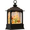 imageEldnacele Musical Snow Globe Lantern with Timer Lighted USBBattery Operated Swirling Singing Water Glittering Snow Globes Lamp for Adults and Kids Christmas Decoration CarSanta