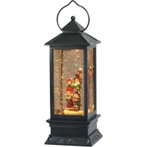 imageEldnacele Nativity Music Snow Globe Lantern with 6 Hour Timer Battery Operated ampamp USB Powered Singing Lighted Lamp Swirling Water Glittering Christmas Decoration Holiday Decor LanternCarolers