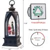 imageEldnacele 12 Christmas Snow Globe Lantern Snowman with Music ampamp Timer USB LinedBattery Operated Lighted Water Glittering Lantern for Christmas Festival Decoration Gifts  SnowmanSanta
