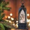 imageEldnacele 12 Christmas Snow Globe Lantern Snowman with Music ampamp Timer USB LinedBattery Operated Lighted Water Glittering Lantern for Christmas Festival Decoration Gifts  SnowmanSnowman