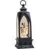 imageEldnacele 12 Christmas Snow Globe Lantern Snowman with Music ampamp Timer USB LinedBattery Operated Lighted Water Glittering Lantern for Christmas Festival Decoration Gifts  SnowmanSnowman